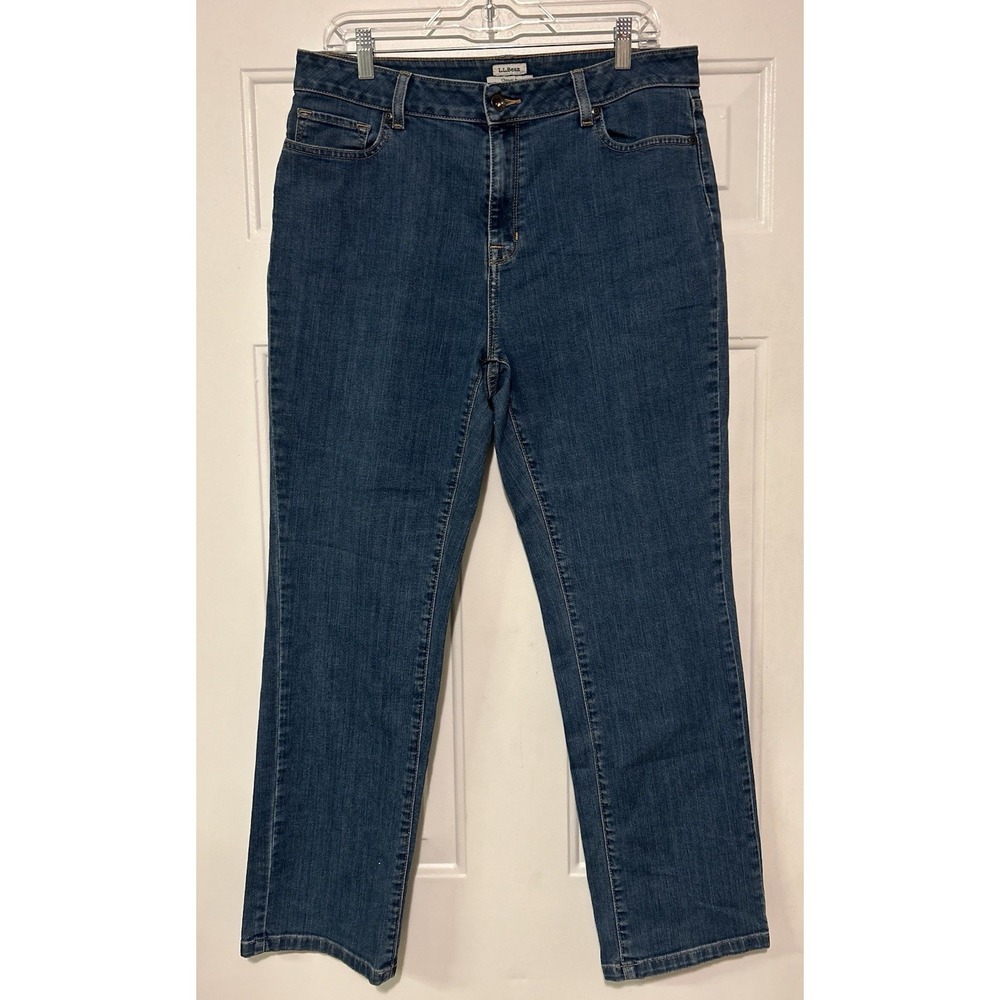 L.L. Bean Women's Jeans Classic Fit 207 Blue Vintage Straight Leg Size 14‎ Reg.